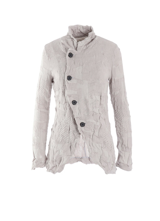 STRIPE CIRCLE LINKS 4-BUTTON JACKET