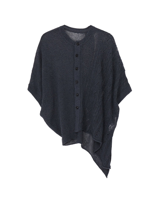 OPEN-WEAVE CABLE-KNIT COAT