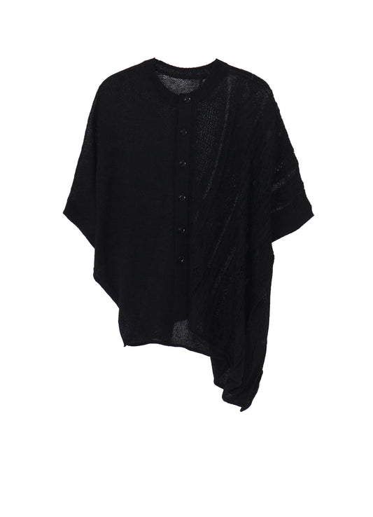 OPEN-WEAVE CABLE-KNIT COAT