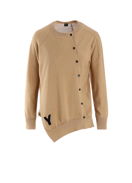 "Y" INTERSIA JERSEY LONG SLEEVE CARDIGAN