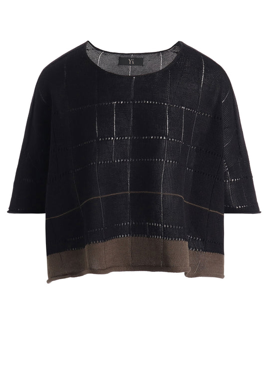 COTTON JERSEY DROP SHOULDER SHORT PULLOVER