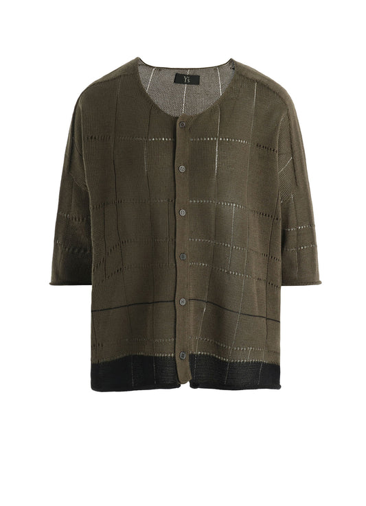 COTTON JERSEY DROP SHOULDER CARDIGAN