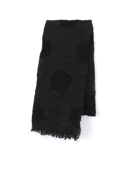 DOT JACQUARD GATHER SCARF