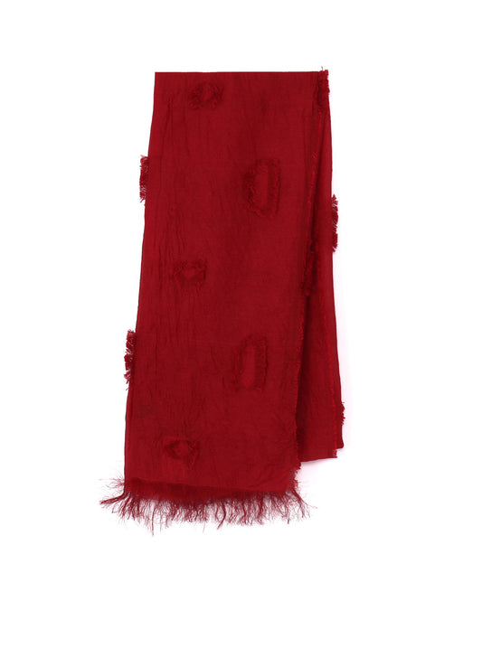CUT SILK JACQUARD DOT CUT SCARF