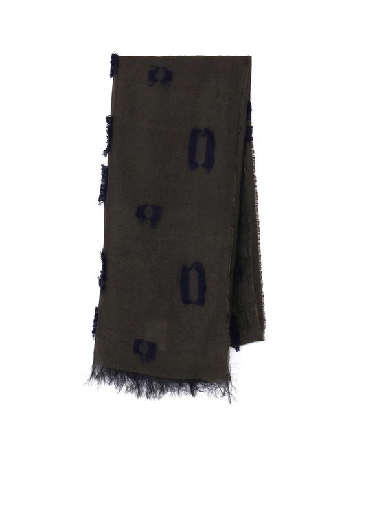 CUT SILK JACQUARD DOT CUT SCARF