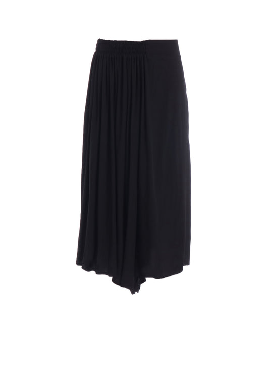 RAYON TWILL RIGHT SIDE GATHER PANTS