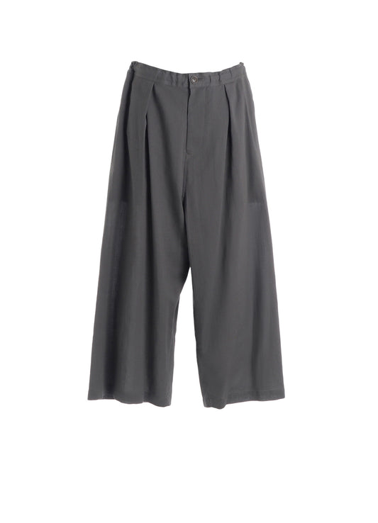 COTTON VOILE VIYELLA FRONT TUCK WIDE PANTS