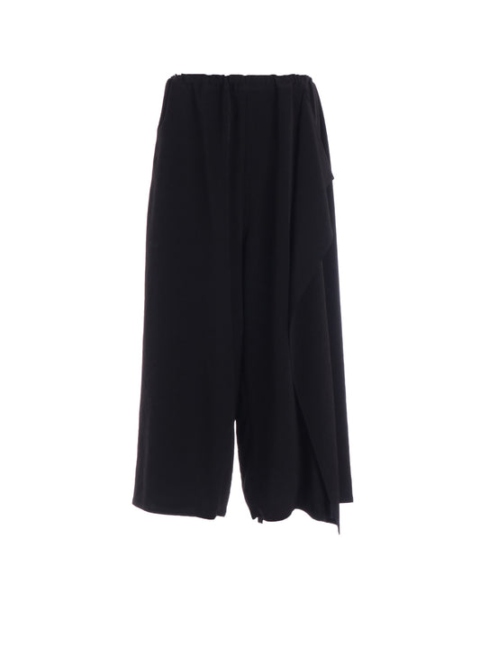 TA/PE CREPE DE CHINE LEFT DRAPE PANTS