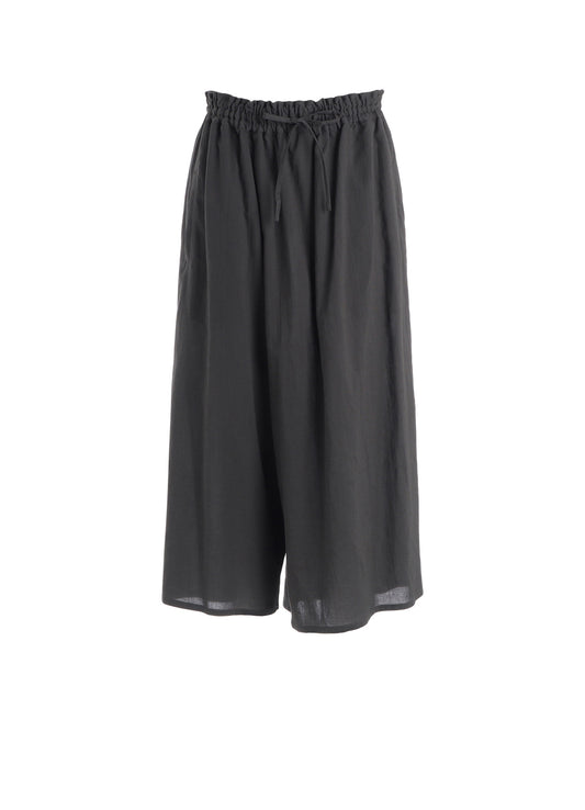COTTON VOILE VIYELLA ASYMMETRIC GATHERED PANTS