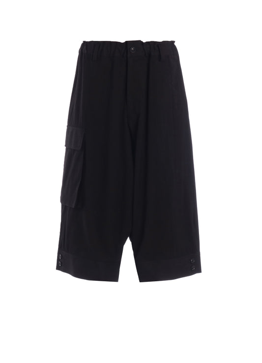 CROSS WEAVE GABARDINE HEM CUFFS SAROUEL PANTS