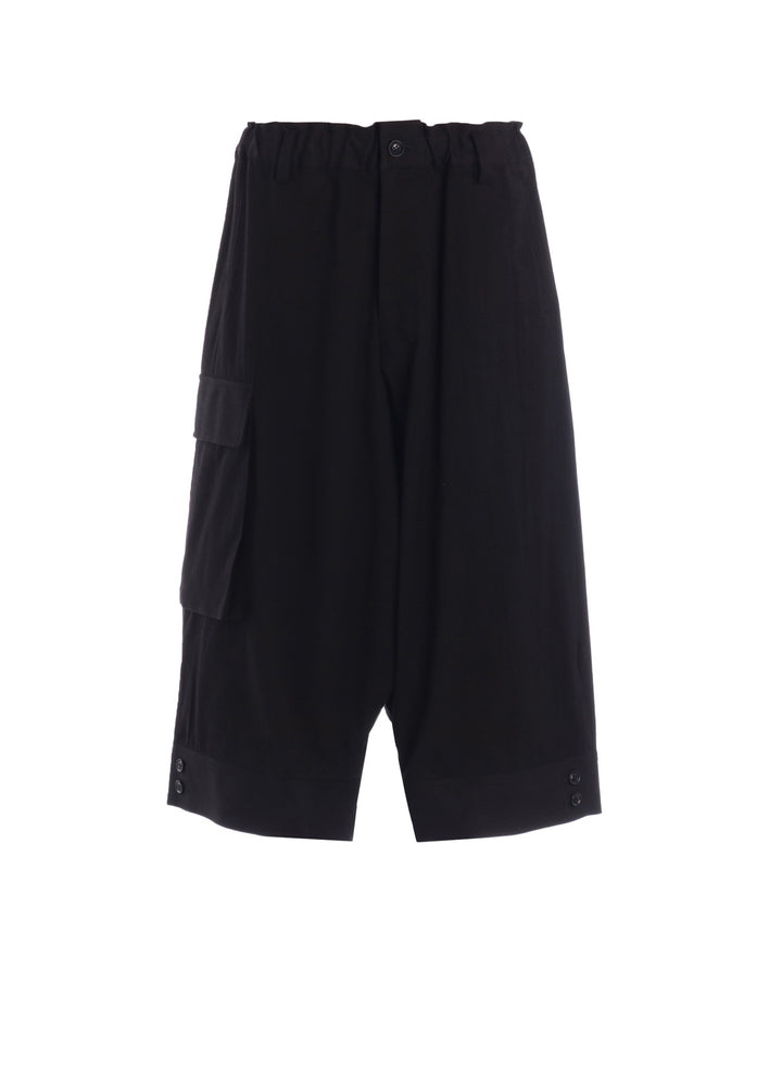 CROSS WEAVE GABARDINE HEM CUFFS SAROUEL PANTS