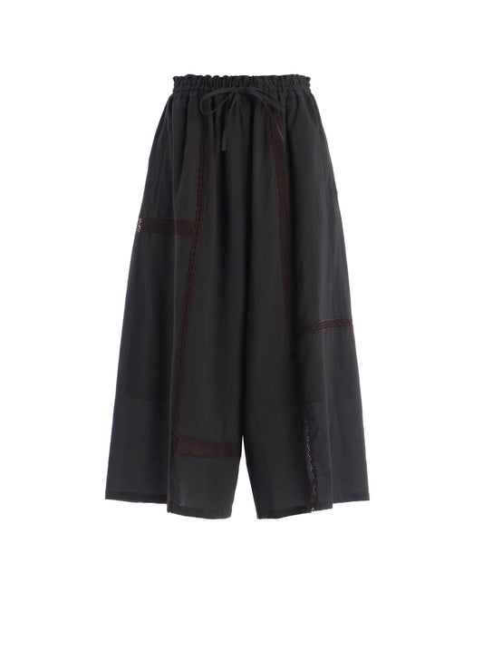 COTTON LACE PATCHWORK GATHER PANTS