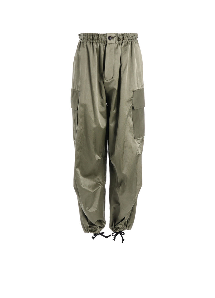 SATIN/COTTON CARGO PANTS
