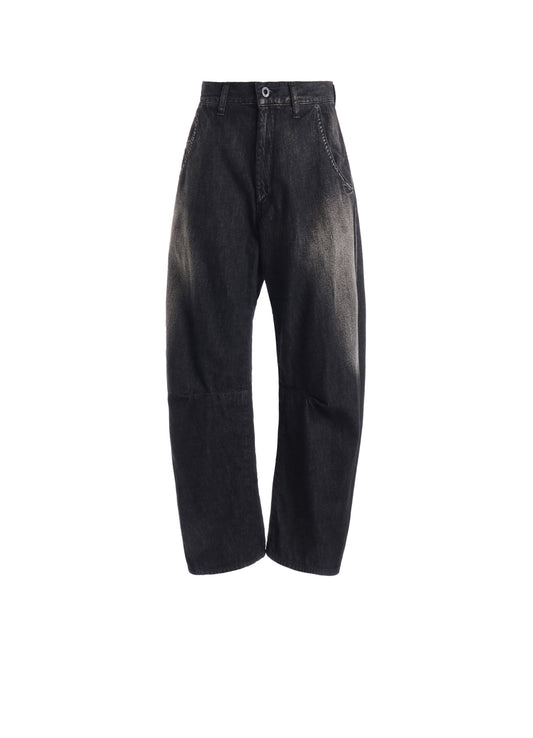 8OZ SPOTTED DENIM WIDE PANTS WITH GUSSET