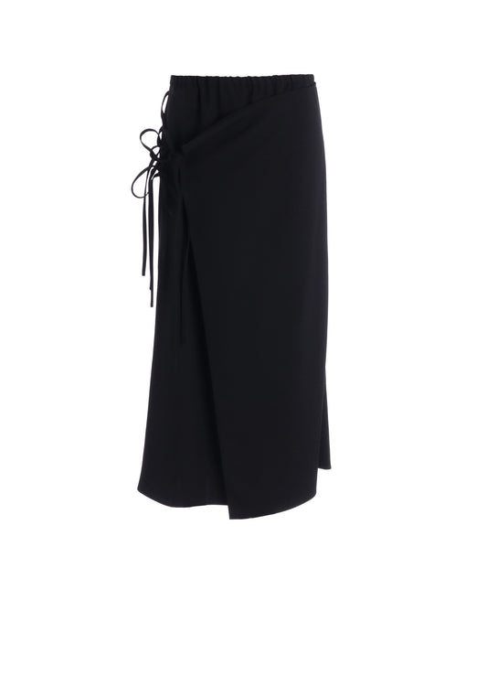 WOOL GABARDINE WRAP SKIRT