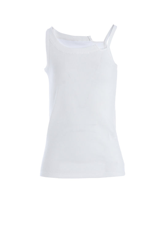 COTTON RIB BACKLESS TANKTOP
