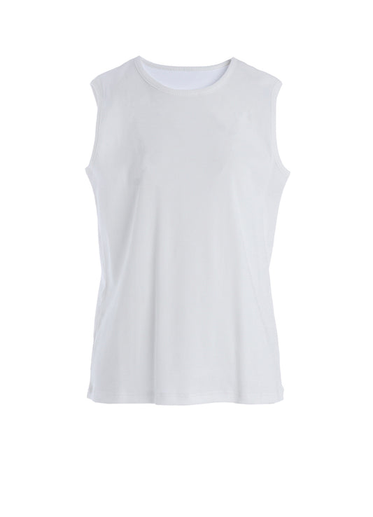 COTTON RIB OVERSIZED SLEEVELESS TEE