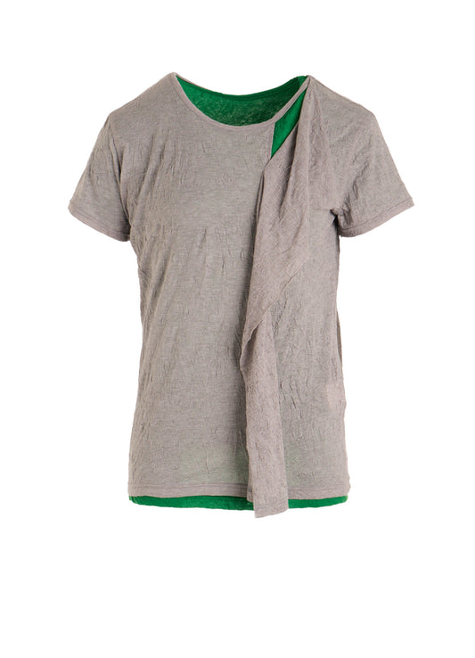 COTTON JERSEY DOUBLED SHORT SLEEVE TEE