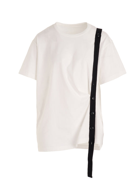 COTTON JERSEY BELTED HALF SLEEVE TEE