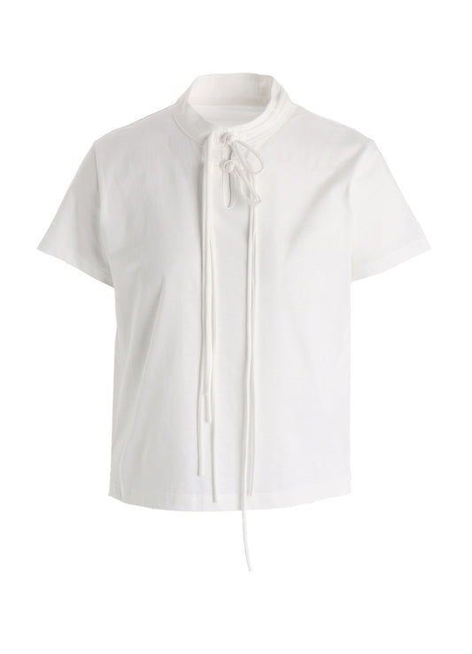 COTTON JERSEY SHAKA BUTTON SHORT SLEEVE TEE