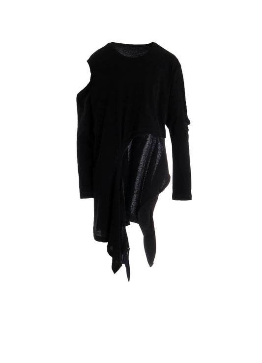 HARD-TWISTED JERSEY HOLLOW LONG SLEEVE TEE