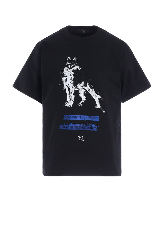 COTTON JERSEY DOG PIGMENT PRINT TEE