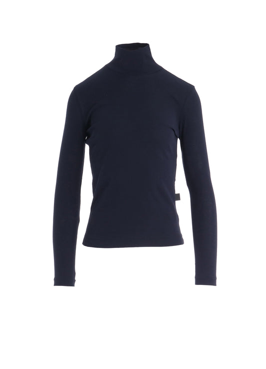 COTTON GAUZE FRAISE HIGHNECK LONG SLEEVE TEE