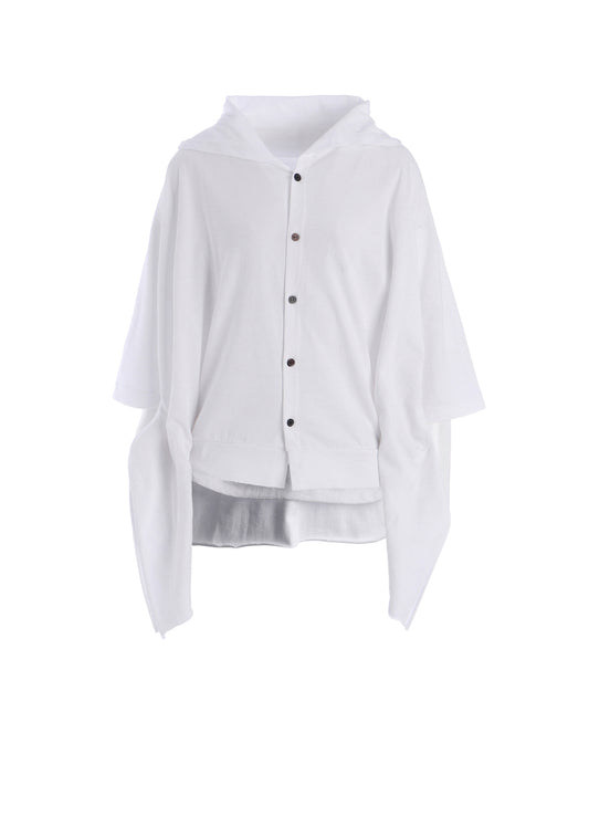 JERSEY RAGLAN COLLARED CARDIGAN