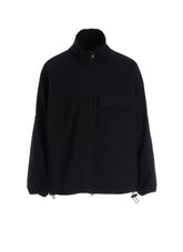WOOL GABARDINE STAND COLLAR BLOUSON