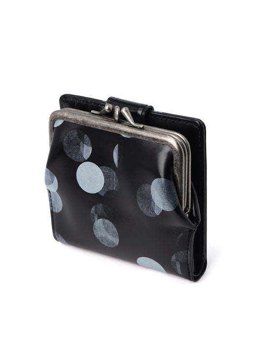 DOT PRINT GLOSSY SMOOTH LEATHER SMALL WALLET