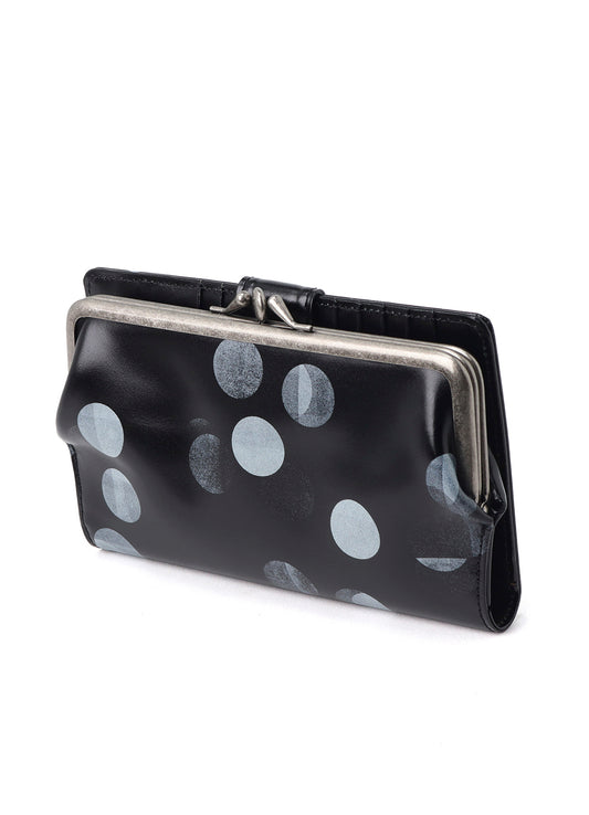 DOT PRINT GLOSSY SMOOTH LEATHER LONG WALLET