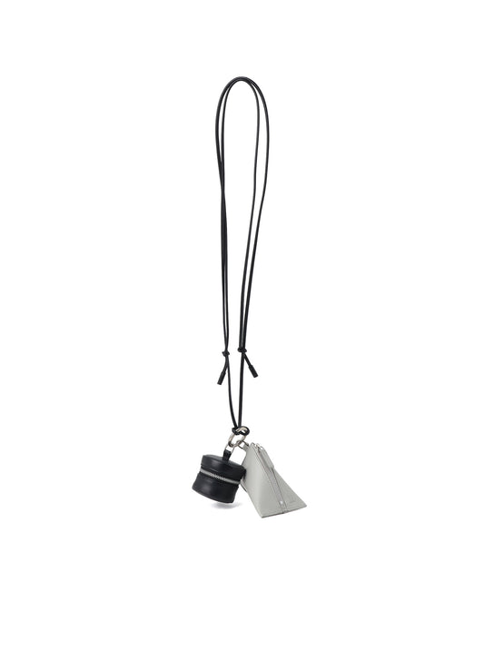 LEATHER BLOCK SHOULDER STRAP