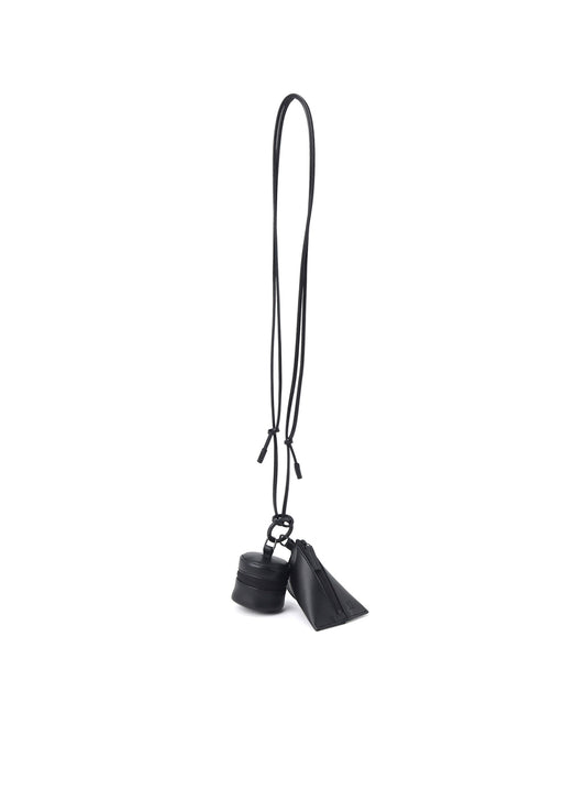 LEATHER BLOCK SHOULDER STRAP