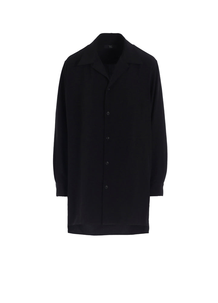TA/PE CREPE DE CHINE OPEN COLLART SHIRT