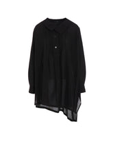 COTTON VIYELLA PINTUCK ASYMMETERIC BLOUSE