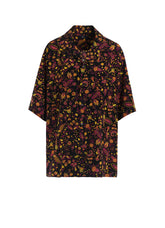 FLOWER PRINT OPEN COLLAR SHIRT