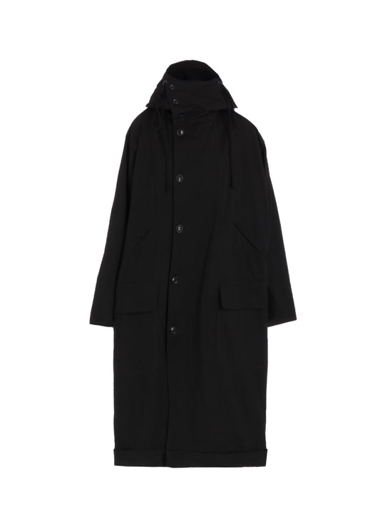 COTTON NYLON GABARDINE MILITARY COAT