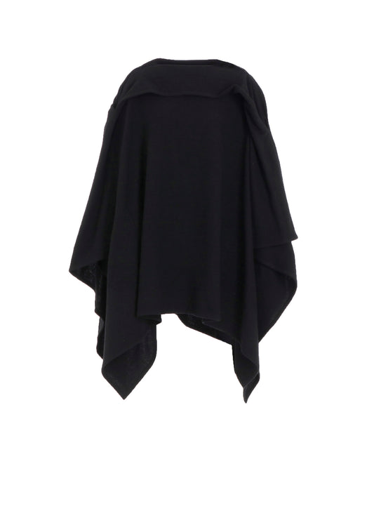 TOP VINTAGE FLANNEL ASYMMETRIC CAPE