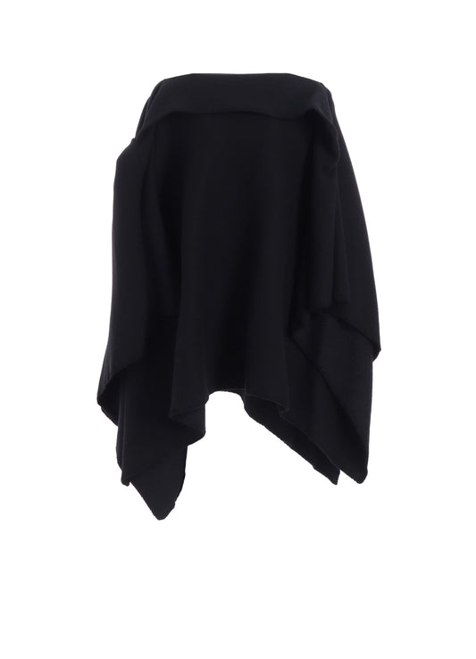 W/NY REVERSIBLE JERSEY ASYMMETERIC CAPE