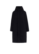 COTTON TWILL GARMENT DYE HOODIE COAT