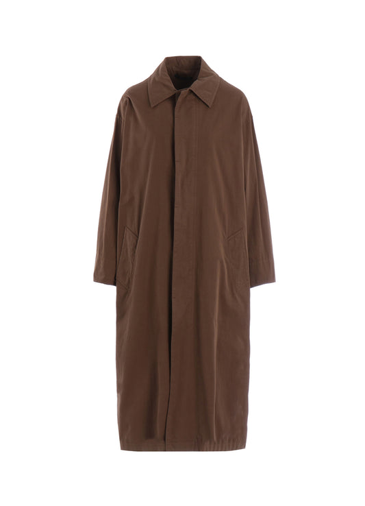 COTTON TWILL GARMENT DYE TURN OVER COLLAR COAT