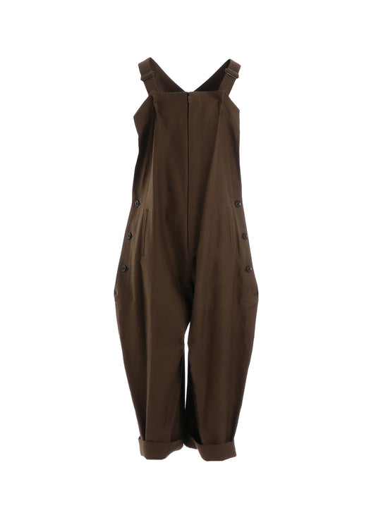 COTTON/FLAX MOLESKIN OVERALLS