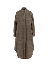 NEEDLE-PUNCHED MILITARY LONG DRESS