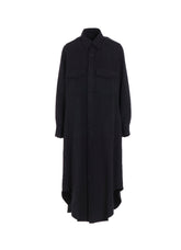 W/NY HERRINGBONE MILITARY LONG DRESS