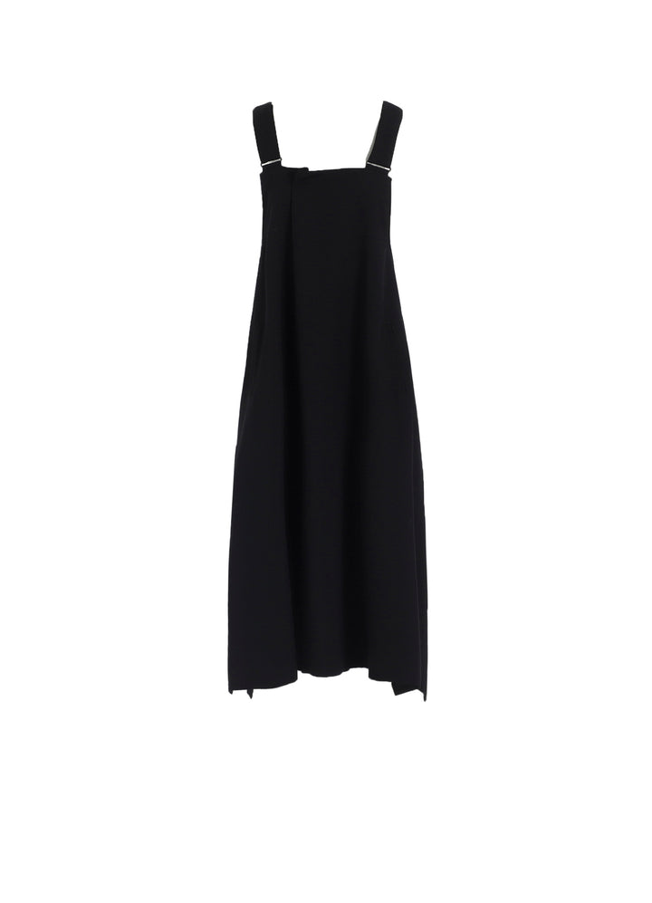 WOOL GABARDINE OVERALLS DRESS