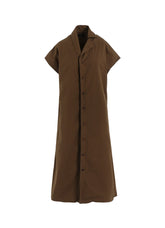 COTTON TWILL GARMENT DYE FRENCH SLEEVE DRESS