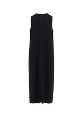 WOOL GABARDINE FRONT OPEN DRESS