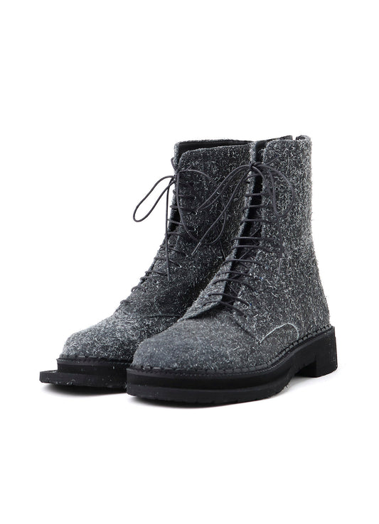 BRUSHED SUEDE TWISTED BOOTS