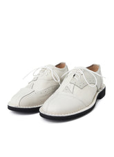 RAW-EDGE LEATHER DERBY SHOES