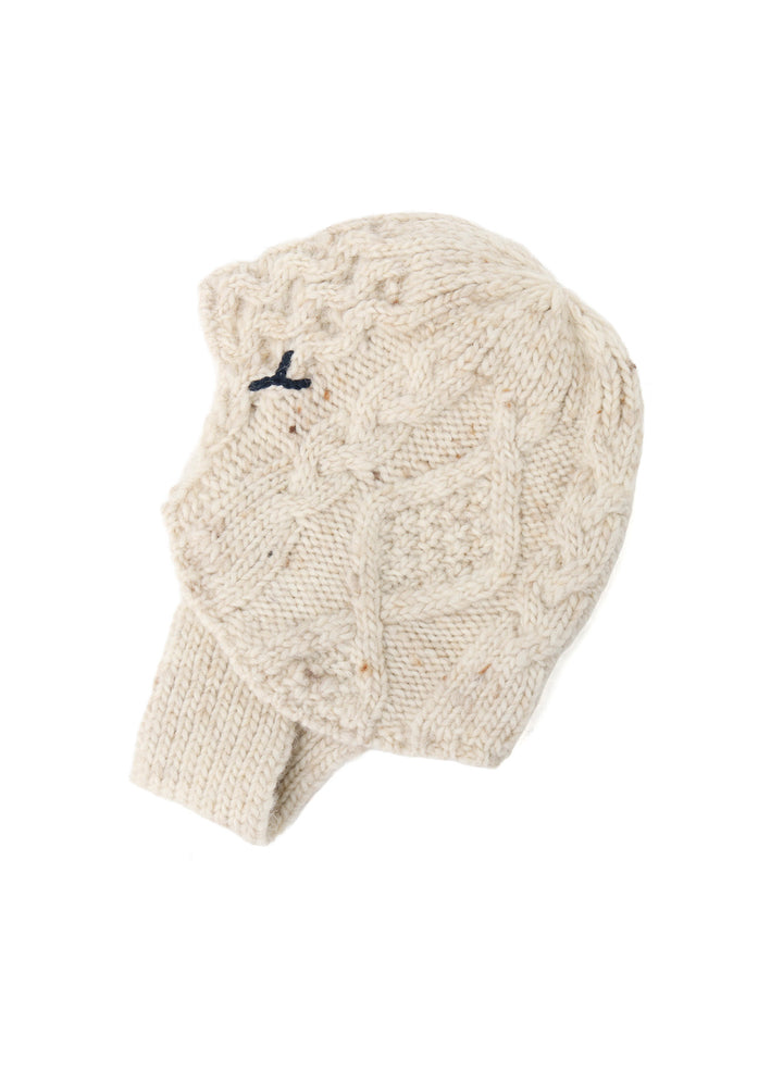 SLUB WOOL BEANIE W/ EAR FLAP